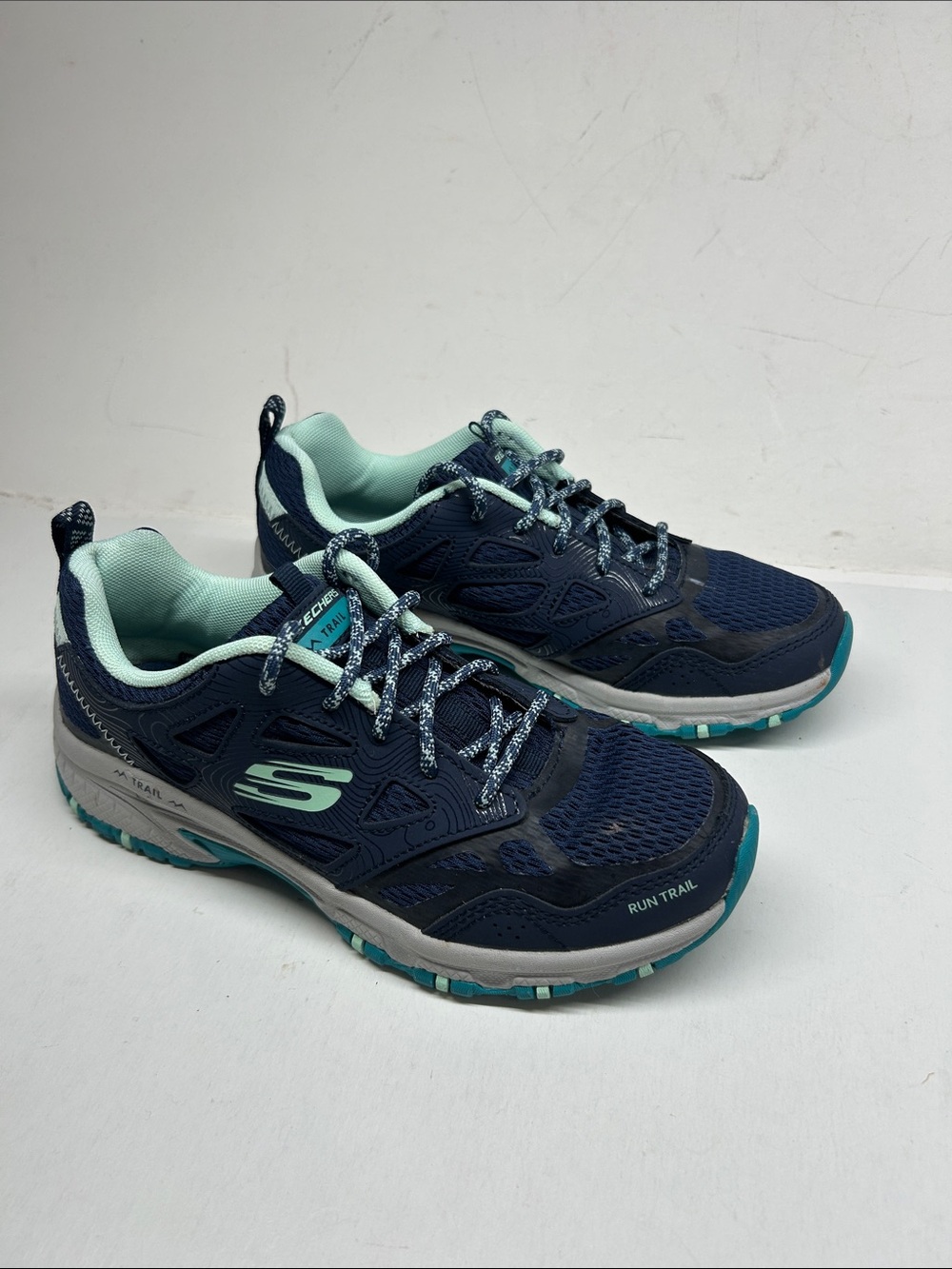 Skechers Navy and Teal Women's Trail Running Sneakers